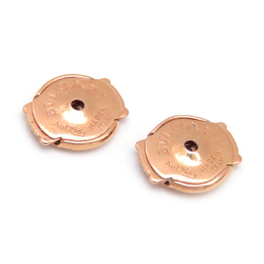 ブルガリ BVLGARI B-zero1 ビーゼロワン 346464 ホワイトXピンクゴールド K18PG セラミック ピアス 白 BVLGARI 750