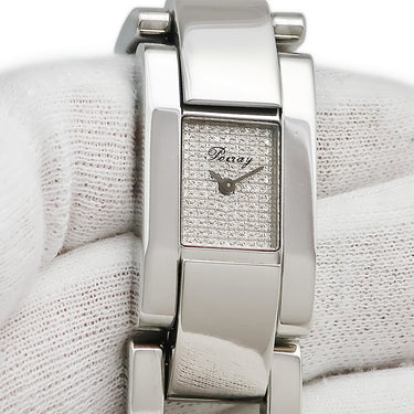 腕時計 ポアレ Poiray マ・プルミエ クオーツ レディース 純正ダイヤ パヴェ スクエア