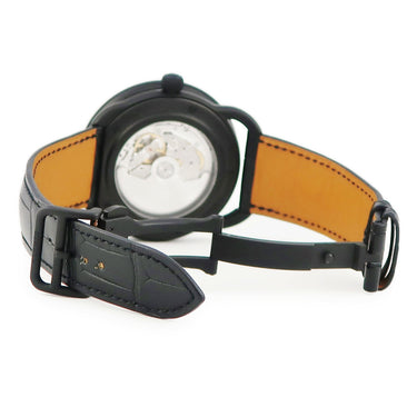 腕時計 エルメス HERMES アルソー ルール ドゥ ラ リュンヌ AR1.842 自動巻き メンズ 新品同様 ブラック PVD ダブルムーンフェイズ