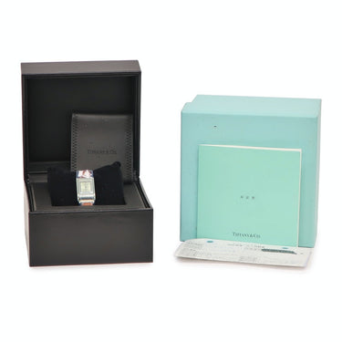 腕時計 ティファニー Tiffany & Co シュランバージェ 13902003 クオーツ レディース メーカーOH済み K18YG無垢 スクエア バー ヴィンテージ
