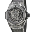 腕時計 ウブロ HUBLOT ビッグバン ウニコ サンブルー オールブラック 415.CX.1114.VR.MXM17 自動巻き メンズ ブラック 限定