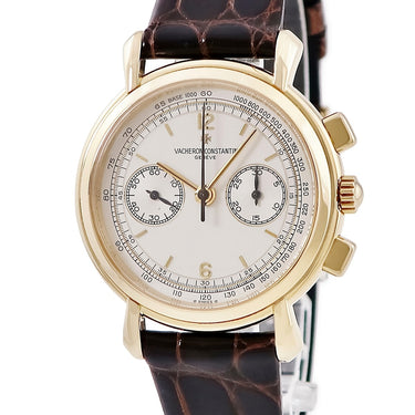 腕時計 ヴァシュロン・コンスタンタン VACHERON CONSTANTIN ヒストリカル クロノグラフ 47101/1 手巻き メンズ K18YG無垢 シルバー アンティーク