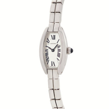 腕時計 カルティエ Cartier ミニトノー ラニエール W15363W3 クオーツ レディース K18WG無垢 ホワイトゴールド クォーツ ローマン