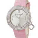 腕時計 ヴァンクリーフアーペル Van Cleef & Arpels チャーム VCARM95400 クオーツ レディース K18WG無垢 純正ダイヤ ラウンド ローマン