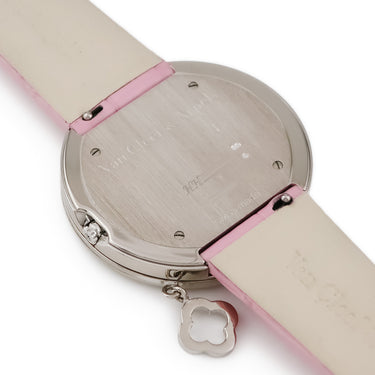 腕時計 ヴァンクリーフアーペル Van Cleef & Arpels チャーム VCARM95400 クオーツ レディース K18WG無垢 純正ダイヤ ラウンド ローマン