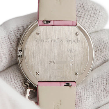 腕時計 ヴァンクリーフアーペル Van Cleef & Arpels チャーム VCARM95400 クオーツ レディース K18WG無垢 純正ダイヤ ラウンド ローマン