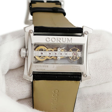 腕時計 コルム CORUM ゴールデンブリッジ レディ 113.353.69/0081 0019G 手巻き レディース K18WG無垢 スケルトン 純正ダイヤ