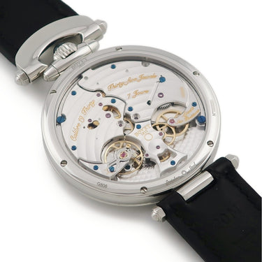 腕時計 ボヴェ Bovet フルリエ 19Thirty ナインティーンサーティ スティール ブラックラッカー NTS0029 手巻き メンズ 新品同様 ブラック