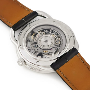 腕時計 エルメス HERMES アルソー スケレット AR2.710 自動巻き メンズ ブラック アラビア ラウンド スケルトン スモーク加工