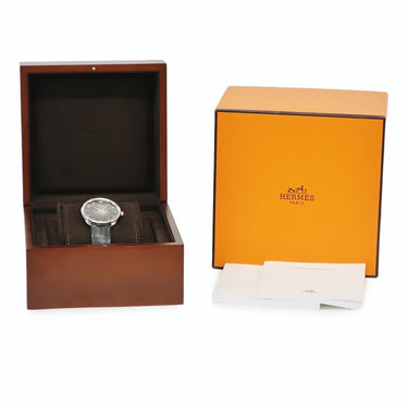 腕時計 エルメス HERMES アルソー スケレット AR2.710 自動巻き メンズ ブラック アラビア ラウンド スケルトン スモーク加工