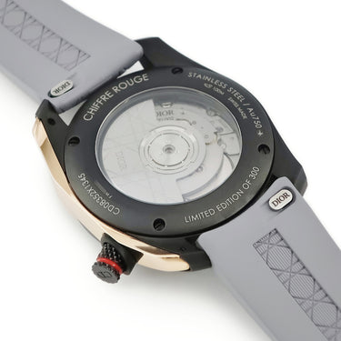 腕時計 クリスチャン・ディオール Christian Dior シフル ルージュ CD08352X1345 自動巻き メンズ 新品同様 K18PG×SS ブラックダイヤ 限定