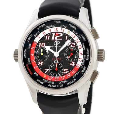 腕時計 ジラールペルゴ GIRARD PERREGAUX WW.TC クロノ F1 053 49800.22.611.FK6A 自動巻き メンズ OH済 ブラック レッド