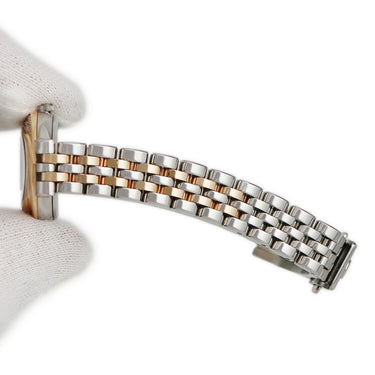 腕時計 クレドール Credor シグノ GSWE842 5A70-0BW0 クオーツ レディース K18PG×SS コンビ 純正ダイヤ オーバル ドレープ クォーツ