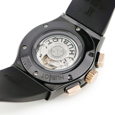 腕時計 ウブロ HUBLOT クラシックフュージョン クロノグラフ セラミック キングゴールド  521.CO.1780.RX 自動巻き メンズ 黒 バー　