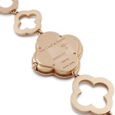 腕時計 ヴァンクリーフアーペル Van Cleef & Arpels アルハンブラ スモールモデル VCARN5KC00 クオーツ レディース K18PG無垢 純正ダイヤ シェル