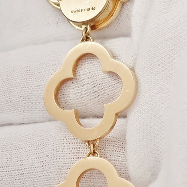 腕時計 ヴァンクリーフアーペル Van Cleef & Arpels アルハンブラ スモールモデル VCARN5KC00 クオーツ レディース K18PG無垢 純正ダイヤ シェル