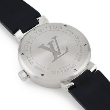 腕時計 ルイヴィトン LOUIS VUITTON タンブール ブルー スモールセコンド Q1D21 自動巻き メンズ フランスカラー Vライン