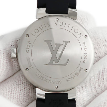 腕時計 ルイヴィトン LOUIS VUITTON タンブール ブルー スモールセコンド Q1D21 自動巻き メンズ フランスカラー Vライン