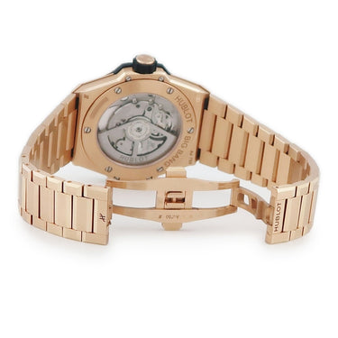 腕時計 ウブロ HUBLOT ビッグバン インテグレーテッド タイムオンリー 457.OX.1280.OX 自動巻き メンズ K18KG無垢 ブラック