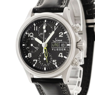 腕時計 ジン SINN 356 フリーガー UTC 356.FLIEGER.UTC 自動巻き メンズ デイト デュアルタイム GMT パイロット ブラック 黒