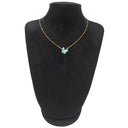 ヴァンクリーフアーペル Van Cleef & Arpels ドゥ パピヨン ペンダント VCARP7UP00 ブルーXイエローゴールド K18YG ターコイズ ダイヤモンド K18WG ネックレス 青 18K 750