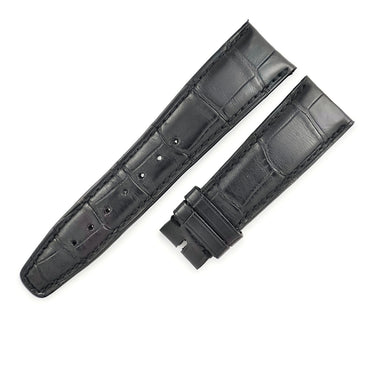 IWC IWC ブラック クロコダイル 腕時計パーツ 純正 替え クロコ バンド レザー 本革 ワニ アリゲーター ベルト ストラップ 予備 スペア 交換 20mm ブラック 黒