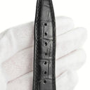 IWC IWC ブラック クロコダイル 腕時計パーツ 純正 替え クロコ バンド レザー 本革 ワニ アリゲーター ベルト ストラップ 予備 スペア 交換 20mm ブラック 黒