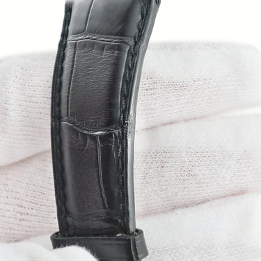 IWC IWC ブラック クロコダイル 腕時計パーツ 純正 替え クロコ バンド レザー 本革 ワニ アリゲーター ベルト ストラップ 予備 スペア 交換 20mm ブラック 黒