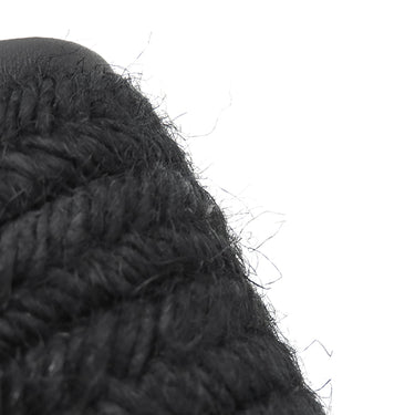 エルメス HERMES エスパドリーユ イテア30 ブラック ナッパレザー #38 サンダル 黒 厚底 ウェッジソール