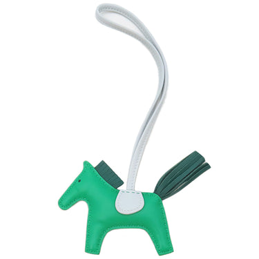 エルメス HERMES ロデオPM ミント×マラカイト×ブルーブリュム アニューミロ バッグチャーム 緑 水色