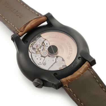 腕時計 ジラールペルゴ GIRARD PERREGAUX ボッテガ ヴェネタコラボレーションモデル BVX 35815 自動巻き メンズ OH済 チタン 限定 希少 茶