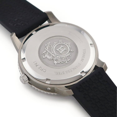 腕時計 エルメス HERMES クリッパー スポーツ TGM CP2.741 自動巻き メンズ アラビア グレー デイト 逆回転防止ベゼル