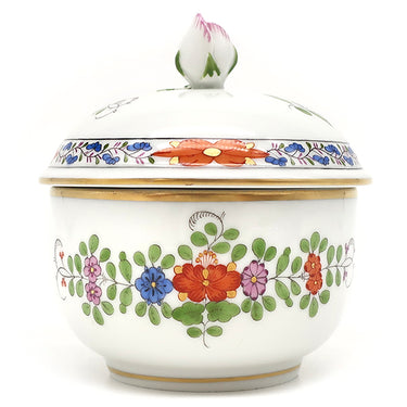 マイセン MEISSEN インドの華 シュガーポット ホワイト×マルチカラー×ゴールド 陶磁器 食器 白