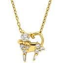TASAKI TASAKI 猫モチーフ ダイヤ ペンダント イエローゴールド K18YG ダイヤモンド ネックレス 750 K18YG