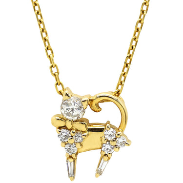 TASAKI TASAKI 猫モチーフ ダイヤ ペンダント イエローゴールド K18YG ダイヤモンド ネックレス 750 K18YG