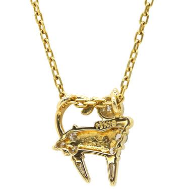 TASAKI TASAKI 猫モチーフ ダイヤ ペンダント イエローゴールド K18YG ダイヤモンド ネックレス 750 K18YG