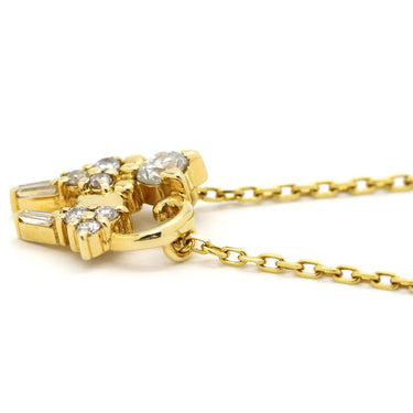 TASAKI TASAKI 猫モチーフ ダイヤ ペンダント イエローゴールド K18YG ダイヤモンド ネックレス 750 K18YG