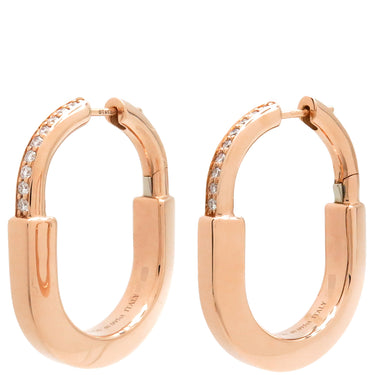 ティファニー Tiffany & Co ロック ミディアム ダイヤ 72302410 ローズゴールド K18PG ピアス ピンクゴールド 750PG 18金