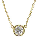 ティファニー Tiffany & Co バイザヤード シングルダイヤモンド ペンダント イエローゴールド K18YG ダイヤモンド ネックレス 750YG T&Co. 1石 エルサペレッティ