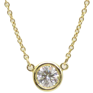 ティファニー Tiffany & Co バイザヤード シングルダイヤモンド ペンダント イエローゴールド K18YG ダイヤモンド ネックレス 750YG T&Co. 1石 エルサペレッティ