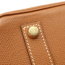 エルメス HERMES バーキン35 ゴールド ヴォーエプソン ハンドバッグ ゴールド金具 茶