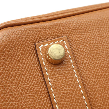 エルメス HERMES バーキン35 ゴールド ヴォーエプソン ハンドバッグ ゴールド金具 茶