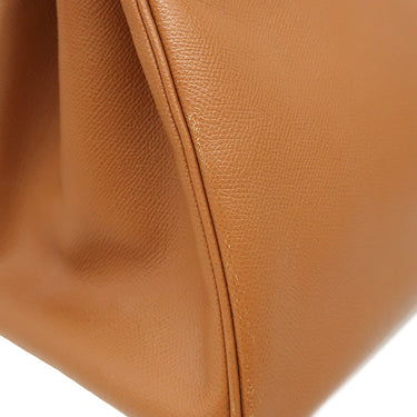 エルメス HERMES バーキン35 ゴールド ヴォーエプソン ハンドバッグ ゴールド金具 茶