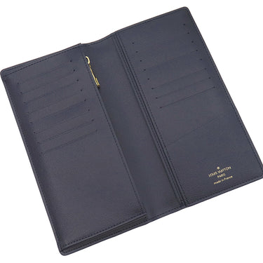 ルイヴィトン LOUIS VUITTON ポルトフォイユ ブラザ NM M82826 ネイビー モノグラムブリーチキャンバス 長財布 ゴールド金具 紺