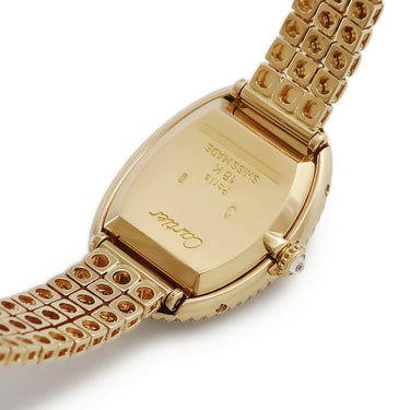 腕時計 カルティエ Cartier ベニュワール SM 820911A6 手巻き レディース OH済み K18YG無垢 純正ダイヤ オーバル ヴィンテージ
