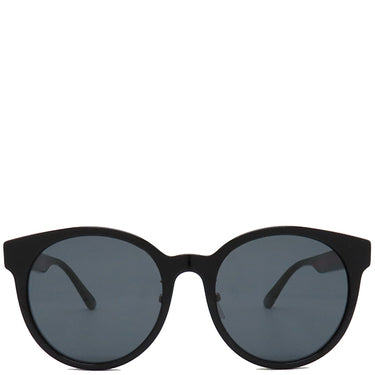 グッチ GUCCI シェリーライン 55□20 GG0416SK-002 ブラック×グリーン×レッド プラスチック サングラス ゴールド金具 ボストン 黒 インターロッキングG