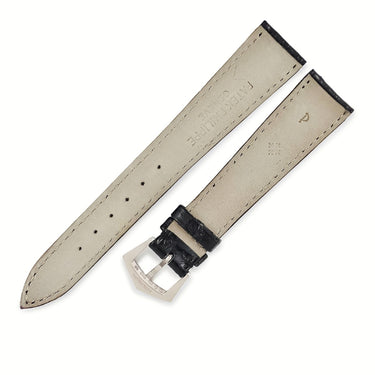 パテックフィリップ PATEK PHILIPPE ブラック クロコダイル 純正K18WG製尾錠付き 腕時計パーツ 純正 クロコ バンド K18WG 製尾錠付き 本革ベルト 替え 正規品 スペア 19ｍｍ ブラック 黒