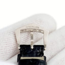 パテックフィリップ PATEK PHILIPPE ブラック クロコダイル 純正K18WG製尾錠付き 腕時計パーツ 純正 クロコ バンド K18WG 製尾錠付き 本革ベルト 替え 正規品 スペア 19ｍｍ ブラック 黒