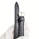 パテックフィリップ PATEK PHILIPPE ブラック クロコダイル 純正K18WG製尾錠付き 腕時計パーツ 純正 クロコ バンド K18WG 製尾錠付き 本革ベルト 替え 正規品 スペア 19ｍｍ ブラック 黒