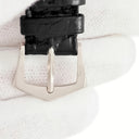 パテックフィリップ PATEK PHILIPPE ブラック クロコダイル 純正K18WG製尾錠付き 腕時計パーツ 純正 クロコ バンド K18WG 製尾錠付き 本革ベルト 替え 正規品 スペア 19ｍｍ ブラック 黒